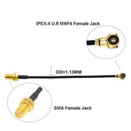 10pcs/lot IPEX4 Cable IPEX4 MHF4 Female to RP-SMA/SMA Female WIFI Antenna RF Cable RF1.13 Pigtail Ex