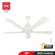 KDK 60" NODOKA SERIES K15YC /K15UC KDK NODOKA JUNIOR CELLING FAN WITH WIFI SMART CONTROL