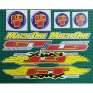 BMX GT Mach One  Decal Transparent Sticker For Frame Size 16" @ 20"