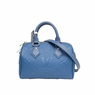 Louis Vuitton Speedy20可拆卸肩帶藍色牛皮晶片