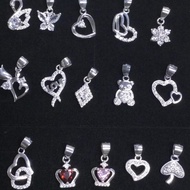 ( LOVYE ) Star Silver Italy 92.5 Pendant Heart Design & Earring