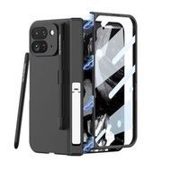 全城熱賣 - 適用於Google Pixel 9 Pro Fold GKK 殼膜一體磁吸摺疊全包殼，含筆（炫酷黑）