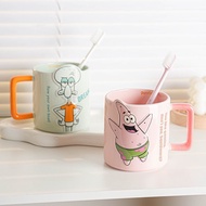 Popular SpongeBob ceramic mouthwash cup, high aesthetic value, couple's toothbrush cup, bathroom too