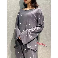 Little Rabbit Grocery Shop Japan Gelato pique Heart Print Ribbed Home Pajamas Set