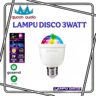 LED DISCO LIGHT BULB 3WATT ROTATING 360 DEGREE RGB