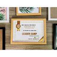 Photo Frame - Certificate Frame - Imitation Wood Frame, Mica Surface Wall Mount for Desk 21x30cm(A4)