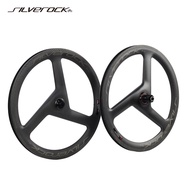 SILVEROCK Trispoke 3ซี่ล้อคาร์บอน20in 451 1 1/8หรือ1 3/8ดิสก์เบรกจักรยานพับได้สำหรับ D8 TERN Verge D