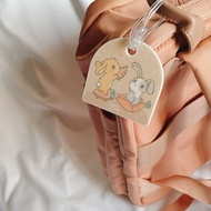 【行李吊牌・書包姓名掛牌】原創插畫・兔子插圖・壓克力防丟掛飾