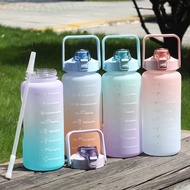 WestGoods 2L Water Bottle Tumbler With Straw Time Marker Pastel Bottles 1.3L Tumbler + 3D Sticker