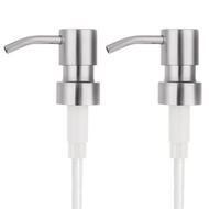CHARDRUSHRU โลหะ สแตนเลส เงิน ทนทาน 28mm หัวฉีดสำรอง ปั๊มจ่ายสบู่ หัวขวดโลชั่นเหลว