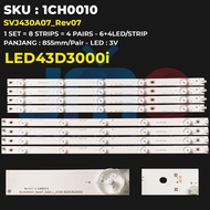 BACKLIGHT TV CHANGHONG 43 INCH LED43D3000i LB-C430F14-E1-L-G1-DL2 SVJ430A07-Rev07