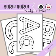 [ Softcopy | PDF ] Latihan Surih ABC Huruf Abjad Tracing Alphabet Trace The Letter