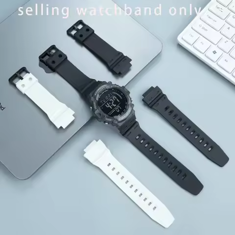 For Casio AE1500 1200/WS-1400H/1300 W-218 Soft Resin Silicone Watchband Bracelet Accessories 18MM Si
