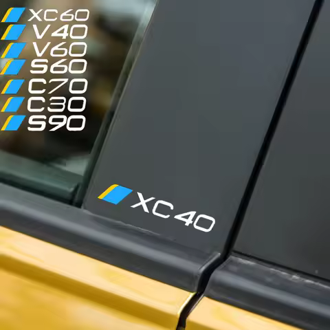 4Pcs Car Body Sticker For Volvo C30 S60 V50 XC90 XC60 V40 V60 V70 AWD C70 S80 S90 T6 V90 XC40 XC70 S