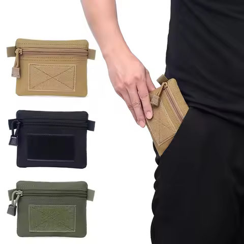 Coin Purses Wear-resistant Outdoor Camping EDC Molle Wallet Waterproof Portable Travel Zipper Waist