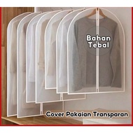 GANTUNGAN Transparent Clothes Cover Anti-Dust Zipper Hanger Hanging Clothes Protector PEVA Material 