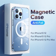 {Demon Dream} Magnetic Case For iPhone 13 12 Pro Max Transparent Anti fall Support Magnetic Wireless Charging Cover For iPhone 13 Phone Case