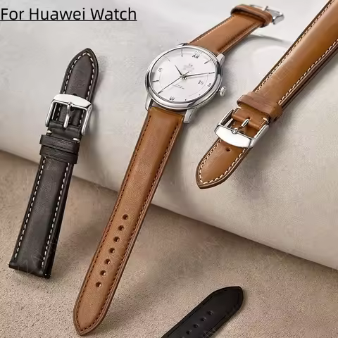 Breathable Leather Strap For Huawei Watch GT4/GT3/GT2 46MM,GT3 Pro,Watch 4 Pro,Watch 3 Pro,22mm Univ
