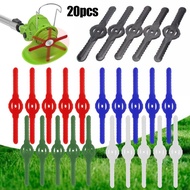 20PCS Plastic Cutter Blades For Electric Cordless Grass Trimmer Strimmer Tools For Replacement Of Lawn Mower Blades