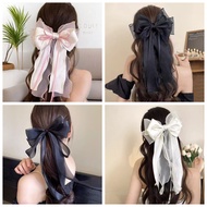Super Fairy Chiffon Bow Hairpin, Korean Version Pearl Bow Hairpin