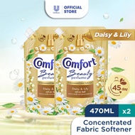 Bundle Of 2 Comfort Beauty Perfume Concentrated Fabric Softener Daisy & Lily 470ml