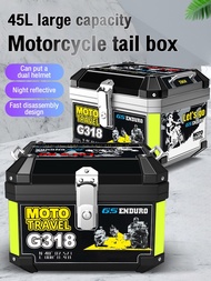 🔥READY STOCK🔥Top Box Motorcycle ABS 45L Waterproof Box Premium Motorcycle Box Accessories Box Motor Motorcycle Kotak