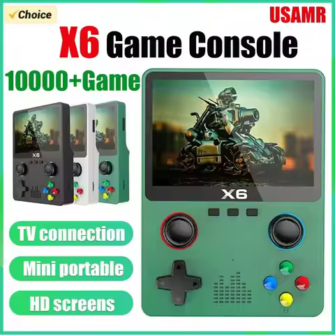USAMR X6 Retro Mini Game Console: 3.5-Inch IPS Display, 10000+ Pocket-Sized Classic Games – Ultimate