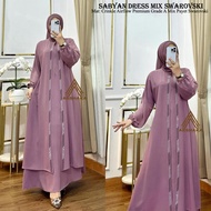 Gamis Payet Terbaru 2025 Model Doble Layer Bahan Crinkle Airflow