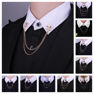 Navy Wind Boat Anchor Collar Pin Decoration Chain Tassel Brooch Army Flower Collar Pin Men's Shirt C
