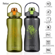 Relax Bottle With Straw 2000ml Tritan Water Bottle