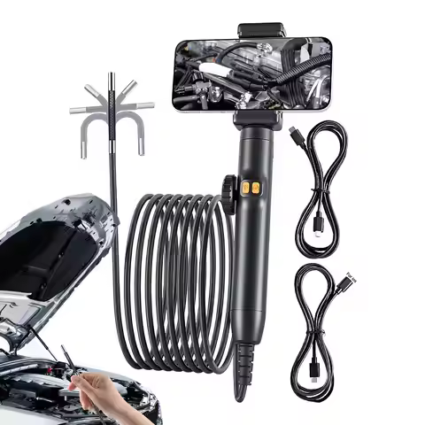 Borescope Camera With Light Video Inspection Scope With Light Flexible Snake Scope For Mechanics Ele