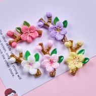 0ne Piece Colorful Flower Hairclip Female Fashion Headwear Accessories Hairpin
