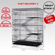 Sangkar Kucing 3 Level Cat Cage / Sangkar Kucing 3 Tingkat High Quality Pet Cage