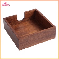 Wood Sticky Note Holder Sticky Notes Organizer Office Supplies Storage Wooden Compact Modern Rustic 