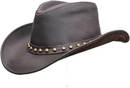 Unisex 13018 Showdown UPF 50 UV Protection Moisture-Wicking Western Outdoor Premium Leather Hat
