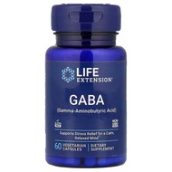 Life Extension, GABA, 60 Vegetarian Capsules Stress Relief Supplement (Gamma-Aminobutyric Acid)
