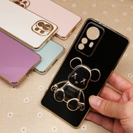 Xiaomi 12 Mi 12 Pro Xiaomi 12 Lite Cute Fat Bear Mobile Phone Stand I Ring Holder Silicone Housing C