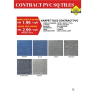 PER BOX / CONTRACT PVC CARPET TILES KARPET PEJABAT OFFICE - 24PCS/64.8SQFT