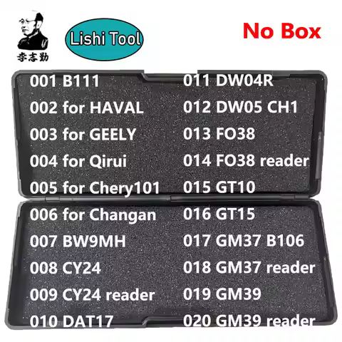001-020 No Box Lishi 2 in 1 Tool B111 BW9MH CY24 DAT17 DWO4R DWO5 CH1 FO38 GT10 GT15 for GM37 GM39 f