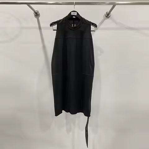 Owen Seak Men Tank T Shirt Tops 100%Cotton Gothic Oversized Clothing Vest Tees Summer Black Long Tee