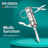 MR.GREEN Multifunctional Nail Clipper Stainless Steel Six Functions Nail Files Bottle Opener Small Scissor Nail Cutter /