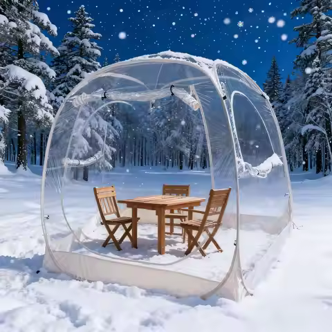 Portable Instant Setup Transparent Tent 360° Full View Dome Tent for Outdoor Camping Backyard Patio 