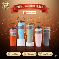 900ml 304 Stainless Steel Handheld Thermal Insulated Vacuum Tumbler Mugater Bottle with Straw Handle