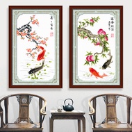 Koi brings good news  11CT  no  full  embroidery simple modern cross stitch artwork wall decoration 