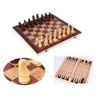 Chess            Chess Solid Wood Set Foldable Children Backgammon
