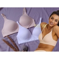 BH Wanita Kayser Cotton Wireless Bra Full Cup Black 34D 36B 36E 38E - KW