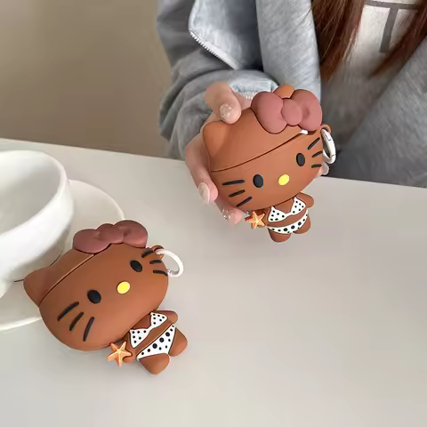 Cute Sanrio Hello Kitty Earphone Case For Airpods 1 2 3 4 Pro 2 3 3D Stereoscopic Wireless Bluetooth