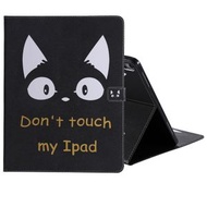 全城熱賣 - 適用於 iPad Pro 12.9 (2018) 彩繪圖案水平翻蓋PU皮套&帶支架&卡槽&錢包（貓耳朵）