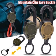 Carabiner Hook Backpack Buckle - Anti-theft Tactical Keychain, Telescopic Belt Keyring - Hook Tool, Key Holder - Outdoor, Camping, Automatic Retractable Wire Rope