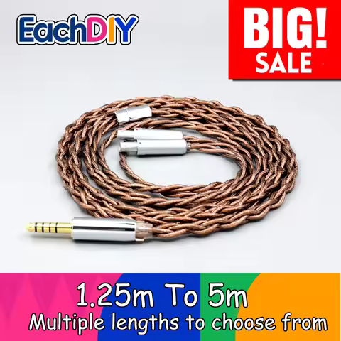 99% 24k Gold Pure Silver Graphene Shield Earphone Cable For Sennheiser HD800 HD800s HD820s HD820 Dha